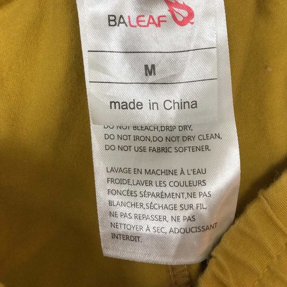 Baleaf Men's Mustard Athletic Drawstring Shorts